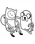 Adventure Time omalovánky k vytisknutí