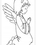 Andělé omalovánky pro děti k vytisknutí