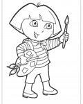 Dora průzkumnice omalovánky pro děti