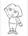 Dora průzkumnice omalovánky pro děti k vytisknutí