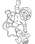 Kosmonauti online omalovánky pro kluky