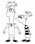 Phineas a Ferb omalovánky k vytisknutí