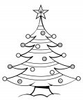 Vánoční stromek omalovánky pro děti