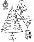 Vánoční stromek omalovánky pro dívky