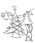 Vánoční stromek dětské omalovánky zdarma